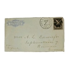 1870s San Francisco to Weimar Germany Cover – A.L. Bancroft & Co., 5¢ Taylor picture