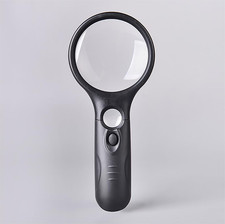 Heavy-Duty Magnifying Glass with Light | 3X & 45X Magnification | Scratch-Proof picture