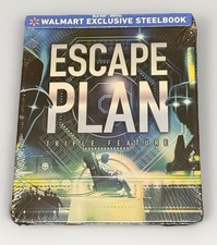 Escape Plan Trilogy (Blu-ray, 2024, 3-Disc, STEELBOOK) NE heist thrillers action picture