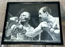 ROCKY MARCIANO VINTAGE SIGNED 16x20 PHOTO 1952 WALCOTT KNOCKOUT-NEW CHAMP  w/COA picture