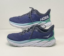 Hoka One One Clifton 8 Women’s Running/Walking Shoe 9B Navy blue/Scuba blue GOOD picture