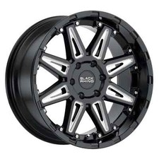 (1) BLACK RHINO RUSH 20x9.5 5-127 -18 GLOSS BLACK MILLED 2095RSH-85127B71 picture