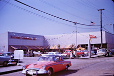 1957 OLD CARS NORTHERN COMMUNICATIONS CO. FAIRBANKS ALASKA 35MM SLIDE Red Border picture