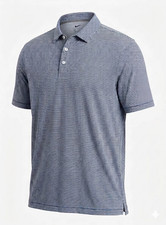 Nike Dri-FIT Player Men's Striped Golf Polo, Diffused Blue/Brushed Silver Medium picture