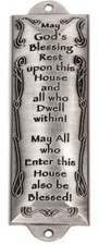 Pewter May God’s Blessing Rest Upon This House  Mezuzah Mezzuzah Mezuza picture