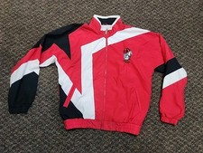 VTG UGA Georgia Bulldogs 90s Starter Windbreaker Nylon Full Zip Color Block EUC  picture