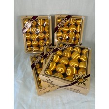 1970s Vintage Pyramid Bright Gold Satin Sheen 98 Ornaments 2.25