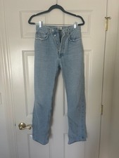 AGOLDE 90s Pinch Waist Jeans Womens 26 Light Wash High Rise Button Fly Straight picture