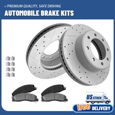 For 2009 2010-2015 2016 Dodge Ram 2500 3500 Front Disc Rotors Ceramic Brake Pads picture