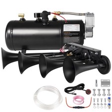 Super Loud Train Horns Kit,180dB Four Trumpet Truck Horns with 150 PSI Air Ta... picture