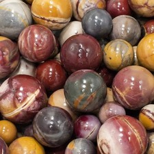 5 lb Sunset Jasper Crystal Spheres Polished Stone Lot picture