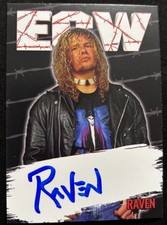 ECW Raven Auto Card signed wwe wcw wrestling the flock aew nwo  picture