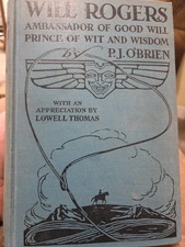 VTG 1935 Will Rogers Ambassador of Good Will Biography P.J. O’Brien HC Book picture