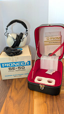 VTG Pioneer SE-50 Stereo Headphones Volume Control w/ Case Box Manuals, 1970s picture