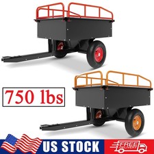 750 LBS Utility Dump Trailer Tow Behind Garden Dump Cart 15 Cu. Ft. Heavy Steel picture