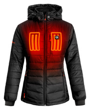 ActionHeat 5V Battery Heated Insulated Puffer Jacket with Hood - Black - L picture