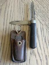 Vintage WWI Robeson TL-29 2-Blade Wood Stainless Spear Point US Army W Sheath picture