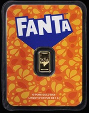 Orange Fanta 1 Gram Gold Bar PAMP Swiss in Assay Card picture