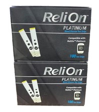 200 ReliOn Platinum Test Strips~Exp~9/27~$33.48~(4 X 50 Or 2 X 100)~FREE SHIP picture