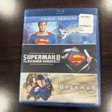Superman 3-Film Blu-ray.  Superman, Superman II (Donner Cut), Returns NEW picture