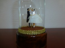 VINTAGE REUGE DANCING WEDDING COUPLE BALLERINA MUSIC BOX AUTOMATON picture