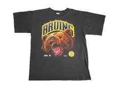 Vintage 1991 Salem Sportswear Black Boston Bruins Single Stitch T-Shirt XL USA picture