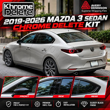2019-2026 Mazda 3 Sedan Chrome Delete Overlay (Glossy Black) picture