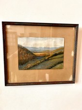 Antique Early 1900s Painting Sonora Valley California -FT KEELER 1920s picture