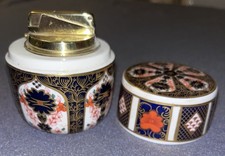 Vintage Royal Crown Derby Imari Porcelain Table Lighter - Broken / Repaired picture