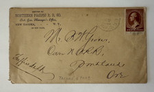 1884 Washington Territory New Tacoma Northern Pacific Railroad RPO Postal Cover picture