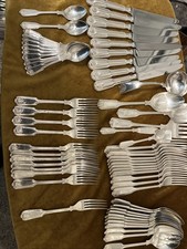 Vintage 62 piece Wilton House SILVERPLATE FLATWARE Set Sheffield England picture