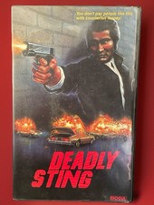 TESTED  VERY RARE - DEADLY STING Mogul video VHS Henry Silva Cult  Clamshell picture