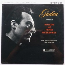 Alceo Galliera Rossini & Verdi Overtures LP Columbia SAX2377 EX/EX- 1960s red... picture
