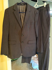 IVY CREW Men's Gray 2-Piece Suit 38R Jacket 30x30 Pants 2-Button Notch picture