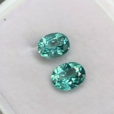 Natural Apatite Matched Pair 2.47ctw Bluish Green Oval CGRL Certified Loose picture