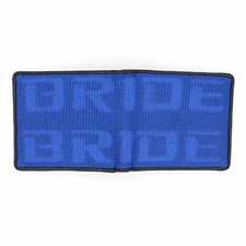 JDM Bride Racing Fabric Bifold Wallet Gradation Stitched Black Gray Red Blue Men picture