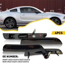 4x Smoked Lens LED Front&Rear Side Marker Lights For 10-14 Ford Mustang Cool NEW picture
