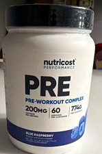 Nutricost Performance PRE Pre-Workout Powder Blue Raspberry 200mg 60 Servings picture