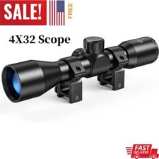 CVLIFE 4x32 Rifle Compact Scope Crosshair Optics Hunting Scope with 20mm Mounts picture