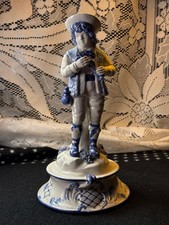 A lovely vintage Italian glazed porcelain figurine picture
