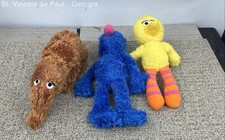 2018-2019 Gund Sesame Street Snuffleupagus Grover and Big Bird Plush Figure Lot picture