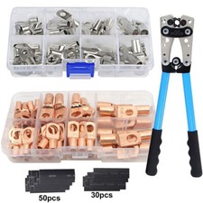 1-280PCS Car Copper Lug Ring Terminals Cable Electrical Wire Crimp Connector Kit picture