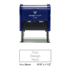Vivid Stamp Q-200 Customizable Self-Inking Stamp - Blue Body picture