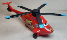 Disney Pixar Cars 2 WGP Lightning McQueen Helicopter Diecast 1:55 FC Team #95 picture
