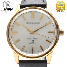 Vintage [ Exc+4 ] SEIKO Skyliner 21J 6220-9770 Silver Dial Gold Watch From JAPAN picture