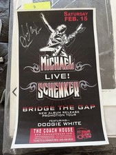 MICHAEL SCHENKER autographed concert poster   9 X 13.5  picture