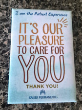VINTAGE KAISER PERMANENTE EMPLOYEE THANK YOU PIN-BACK BUTTON picture