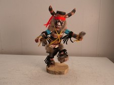 Clown Native American Kachina Doll 9” Signed by Artist JAMES picture