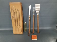 VTG 1973 Chicago Cutlery Barbecue Set B-33 USA MADE w/ Info 3 Piece In Box picture