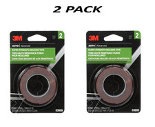 (2 Pack) 3M Automotive Super Strength Molding Tape 1/2in x 5 ft Double Sided. picture
